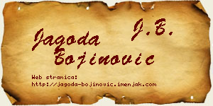 Jagoda Bojinović vizit kartica